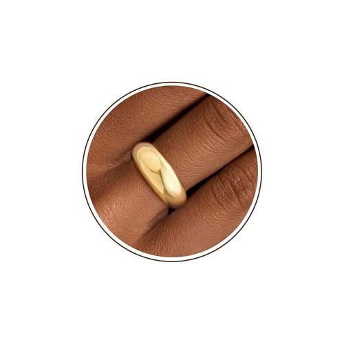 Sistble Gold Rings for Women Non Tarnish Birthday Gifts Chunky Gold Rings Band Pinky Thumb Stackable Statement Gold Rings Size 10 Retirement Christmas Stocking Stuffers for Teens Jewelry | Amazon (US)