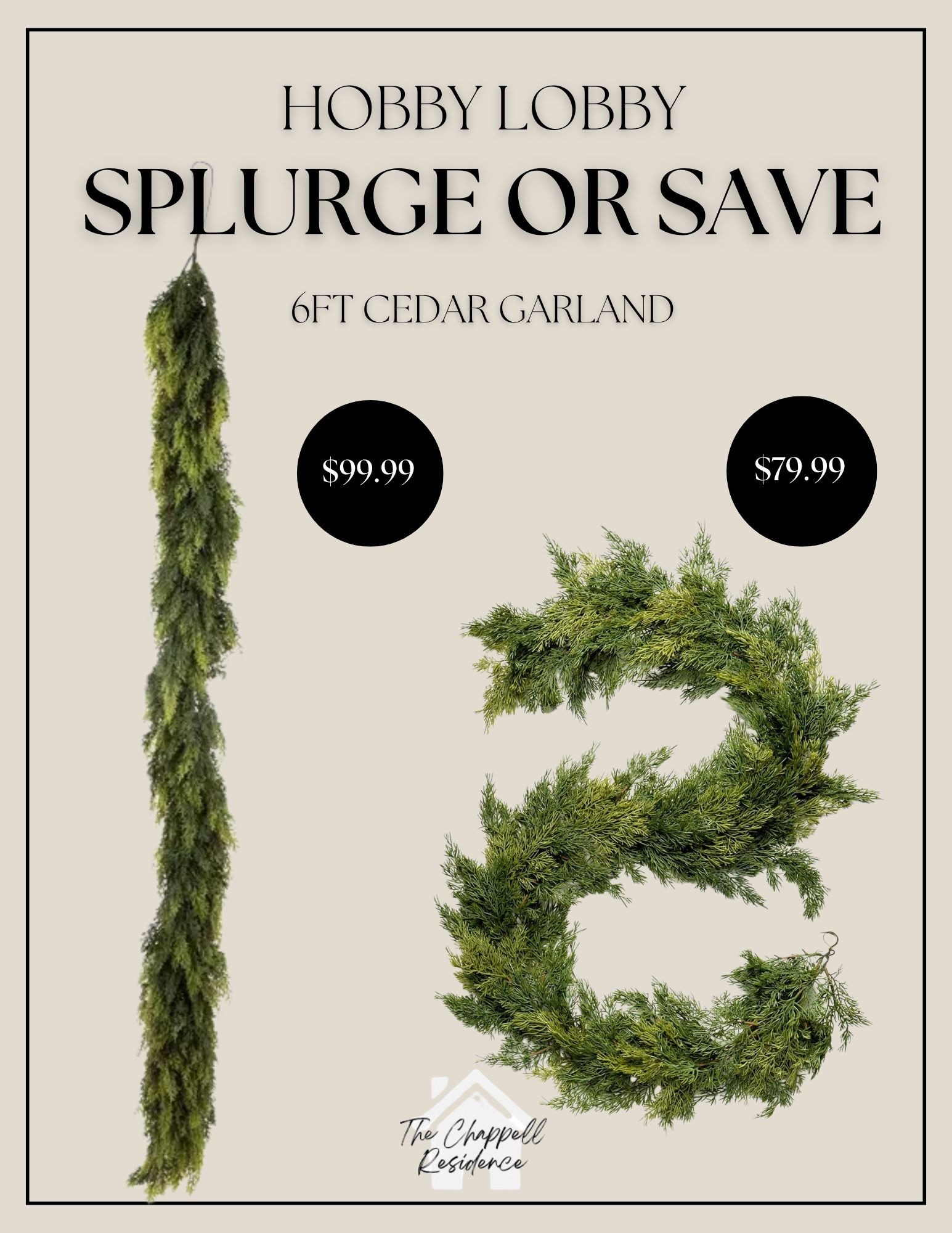 Hobby Lobby 6ft Cedar Garland Dupe

#LTKHoliday #LTKSeasonal #LTKFindsUnder100