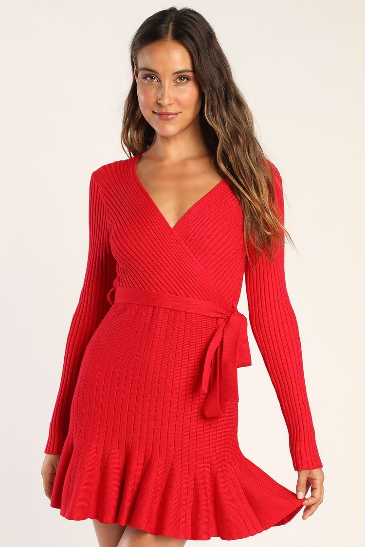 Red Dress, Red Dresses, Christmas Party Dress, Christmas Dress, Party Dresses, Cocktail Dress Amazon | Lulus (US)