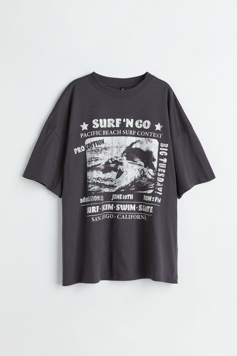 Oversized Printed T-shirt | H&M (US + CA)