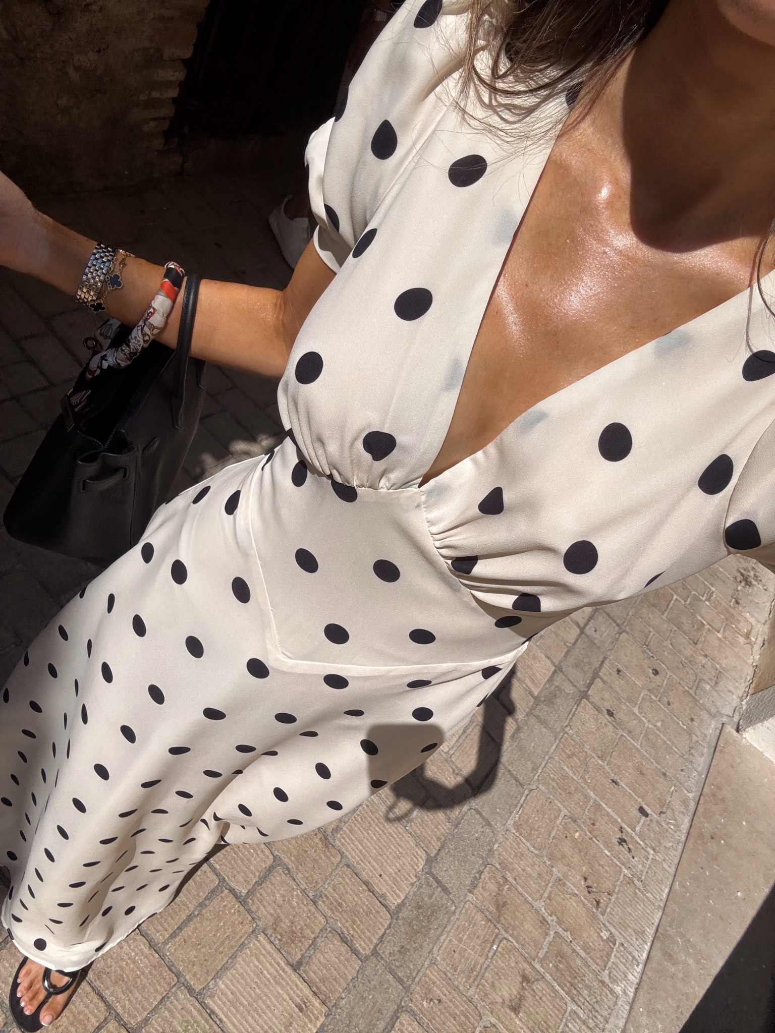 Polka dot dress of my dreams. I was stopped 4 times by girls asking where I got this! #polkadotdress 

#LTKBeauty #LTKWedding #LTKStyleTip