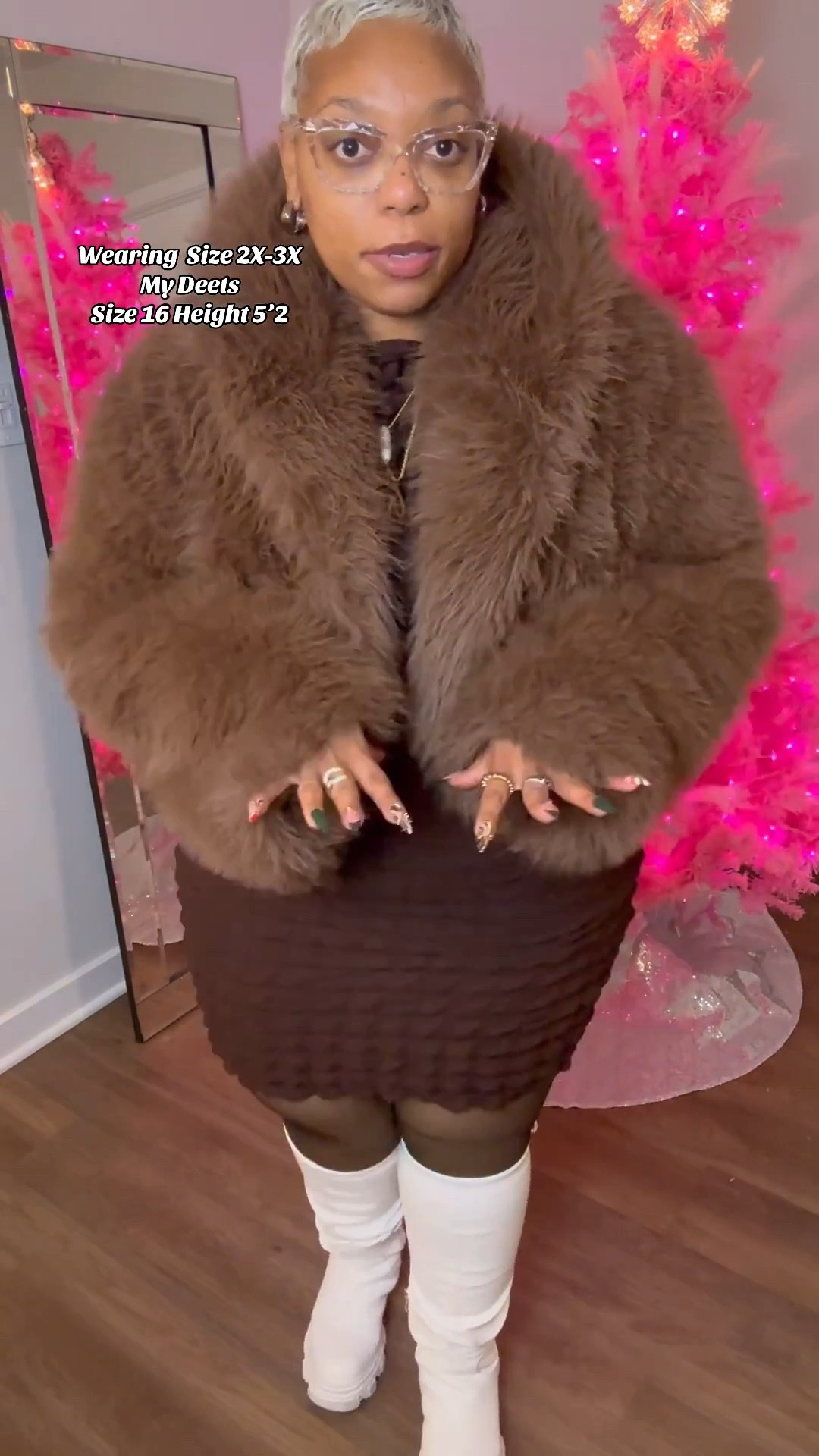 Fleece Tight Deets! Exact ones in My TikTok Showcase but I’ve tagged a similar pair from Amazon ✨ available up to Size 3X

#LTKHoliday #LTKPlusSize #LTKootd