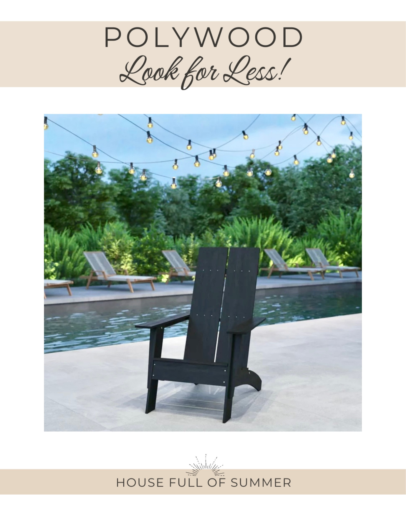 Poly resin Adirondack chair multiple colors
Polywood look for less alternatives 


#LTKSpringSale #LTKSeasonal #LTKsalealert