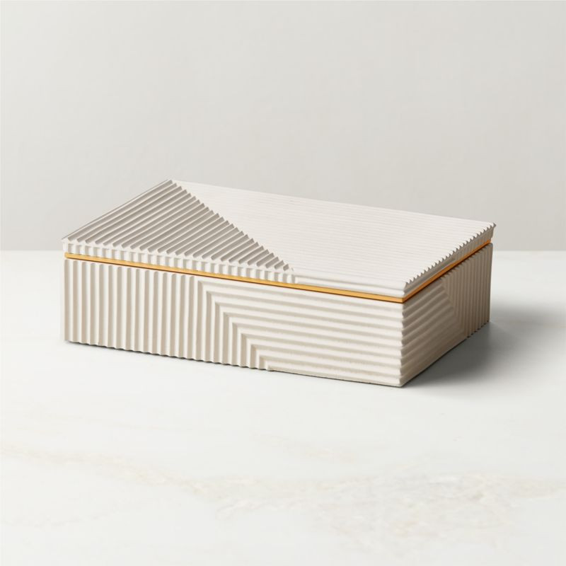 Chelsea Cement Box Large + Reviews | CB2 | CB2