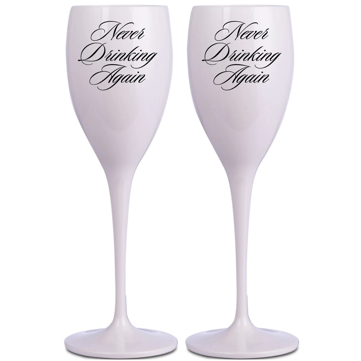Never Drinking Again Flutes (Set of 2) | Tart By Taylor
