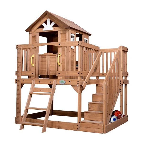 Backyard Discovery Scenic Heights Outdoor Cedar Playhouse with Kitchen | Wayfair North America