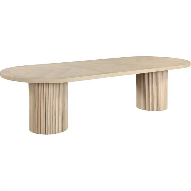 Meridian Furniture Belinda Natural White Oak Wood Dining Table - Walmart.com | Walmart (US)