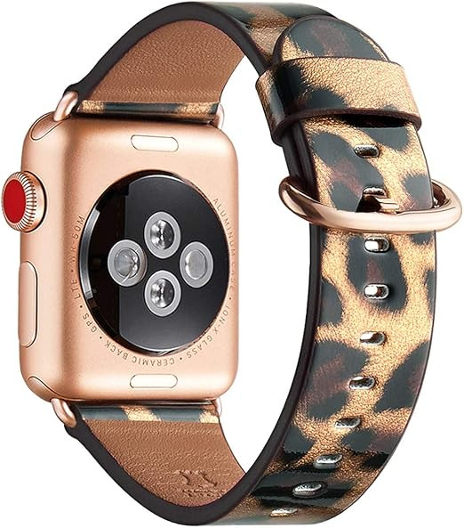 WFEAGL Compatible iWatch Band 38mm 40mm 41mm, Top Grain Leather Bands of Many Colors for iWatch S... | Amazon (US)