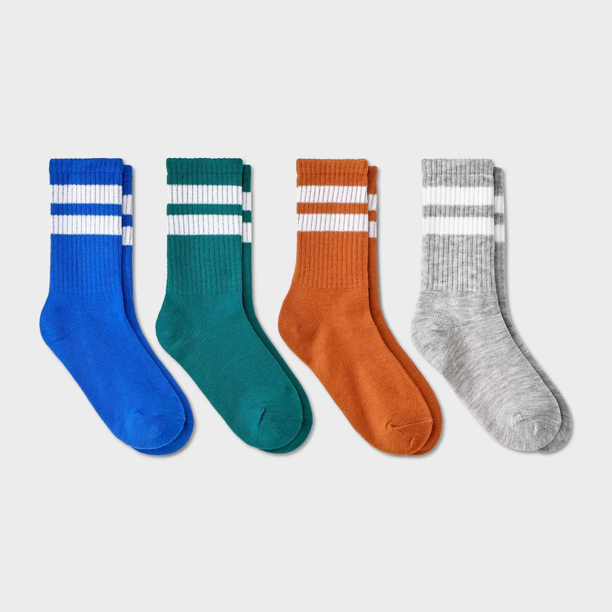 Boys' 4pk Striped Crew Socks - Cat & Jack™ | Target