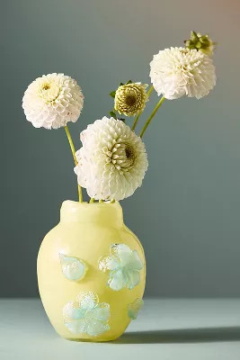 Nora Handmade Floral Glass Vase | Anthropologie (US)