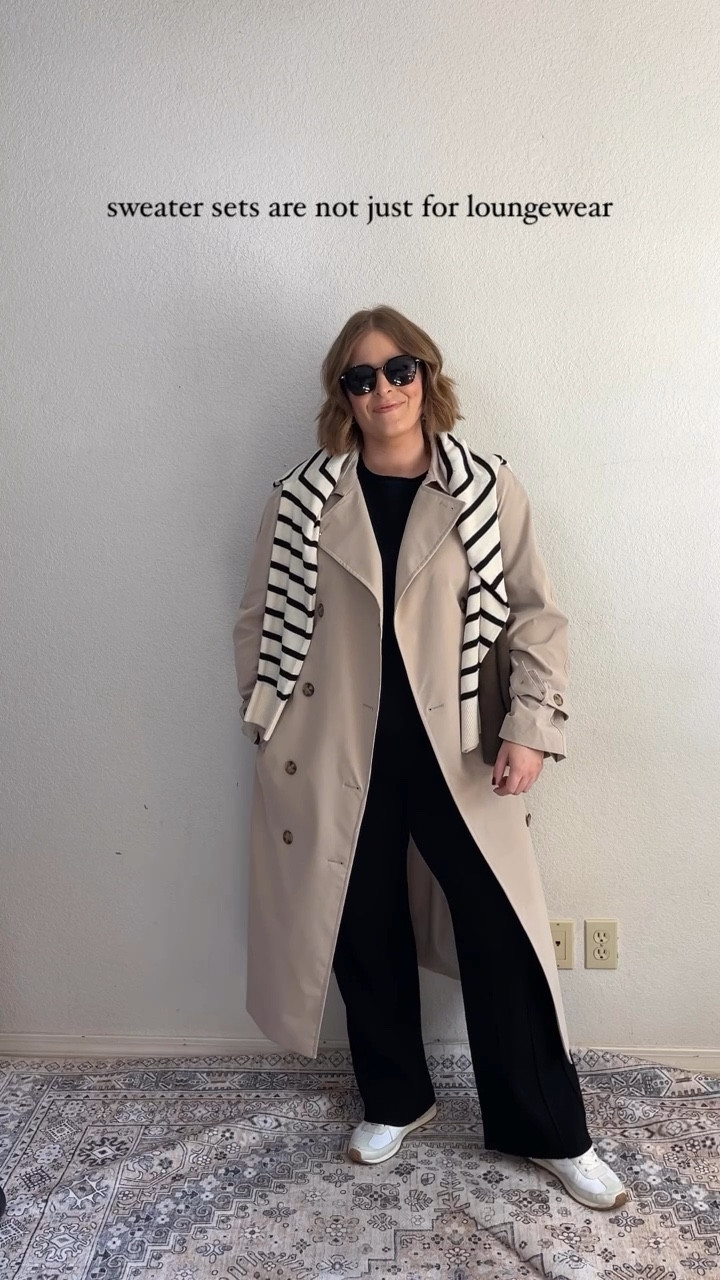 Comfy, but make it chic! 👌🏻✨ with a few accessories and layers, you can elevate your sweater sets! These are perfect looks for running errands or for a long travel day!

Wearing L in sets (I wish I sized up for a more oversized fit) but the large still fits great! I’m 5’4. 

#LTKSaleAlert #LTKStyleTip #LTKMidsize