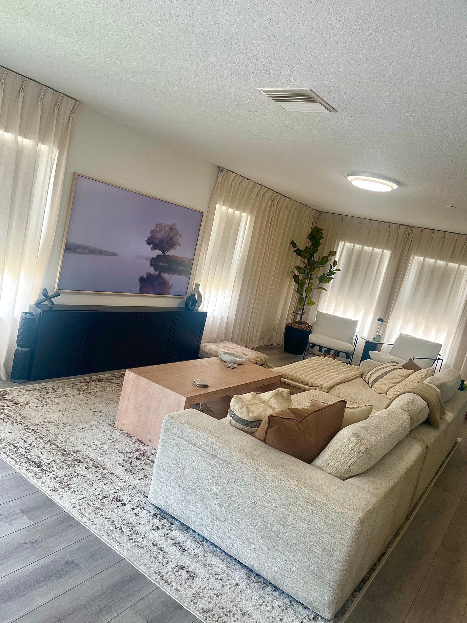 Our ceiling curtain track and pleated curtains ☁️ So dreamy! The tracks come in multiple sizes! 

#LTKFindsUnder50 #LTKHome #LTKSaleAlert