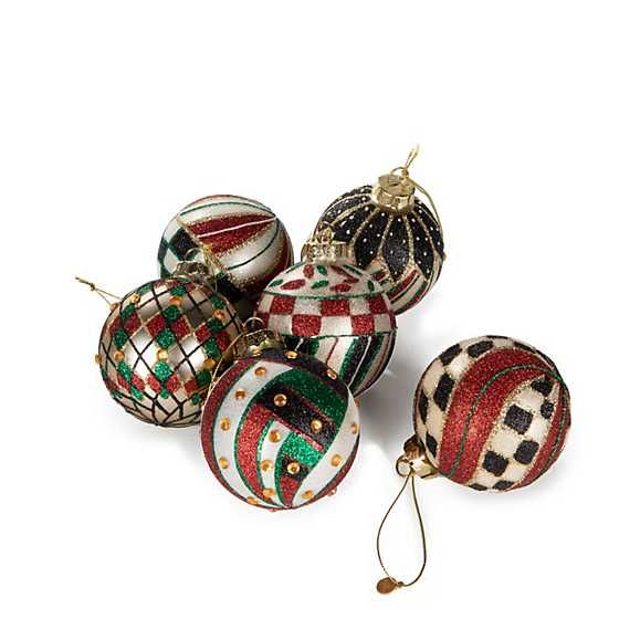 Jolly Glass Ball Ornaments - Set of 6 | MacKenzie-Childs