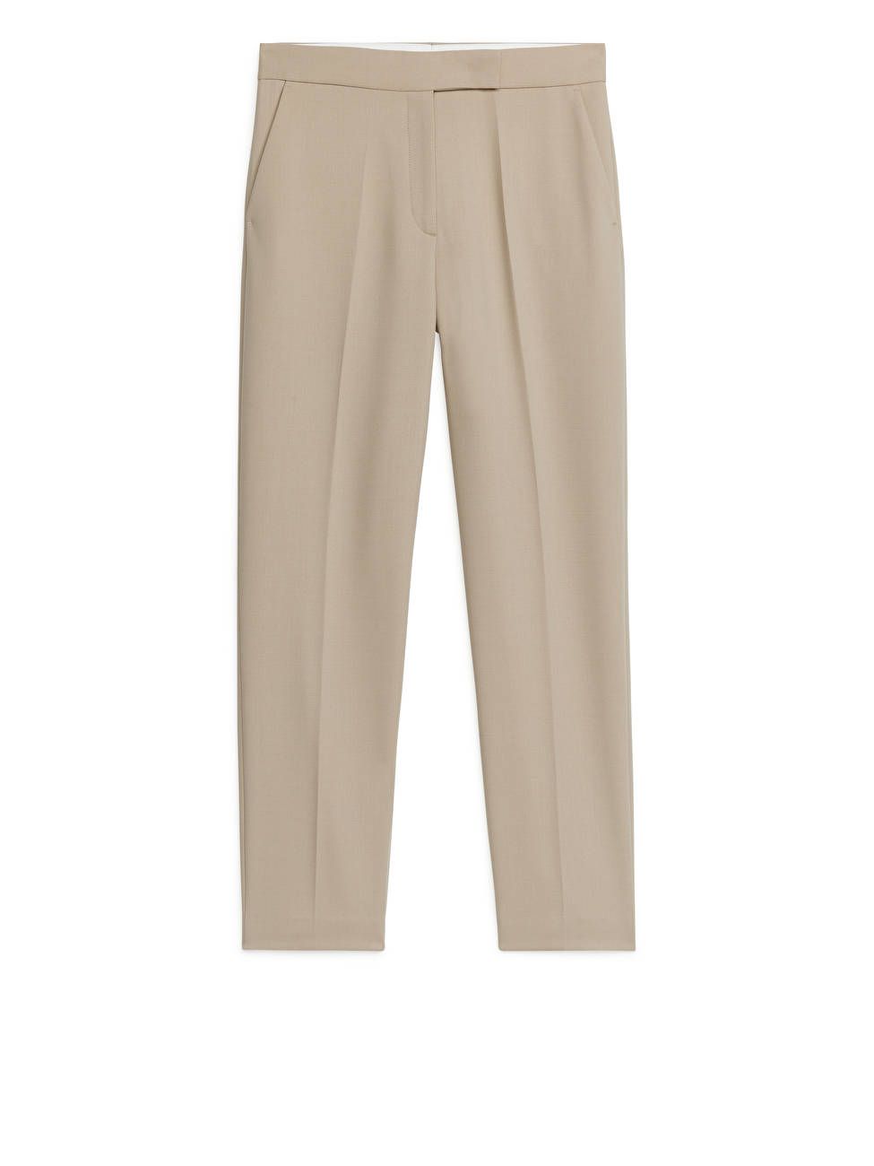 Tapered Wool Blend Trousers - Beige - Tailoring - ARKET GB | ARKET (US&UK)