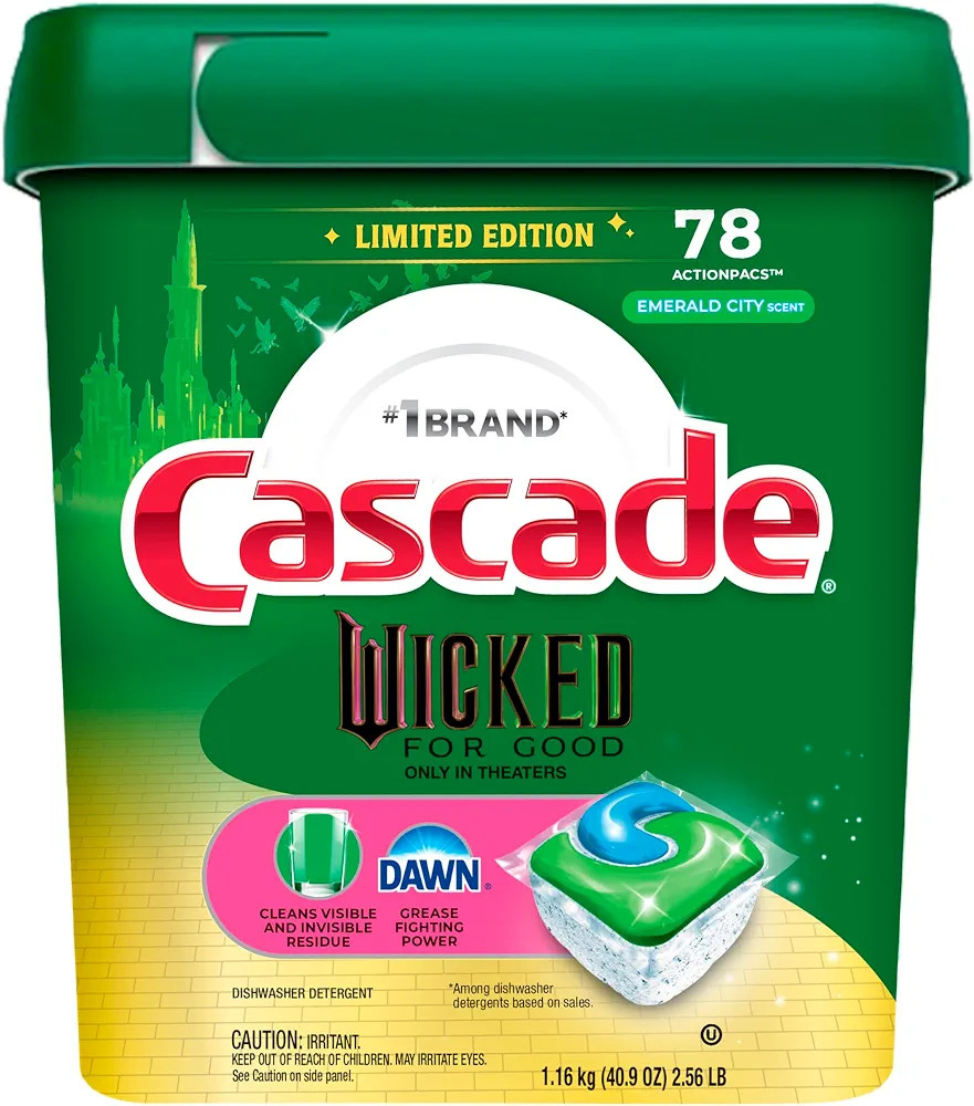 Cascade "Wicked: For Good" Limited Edition Complete Dishwasher Pods, Dishwasher Detergent, Dish D... | Amazon (US)