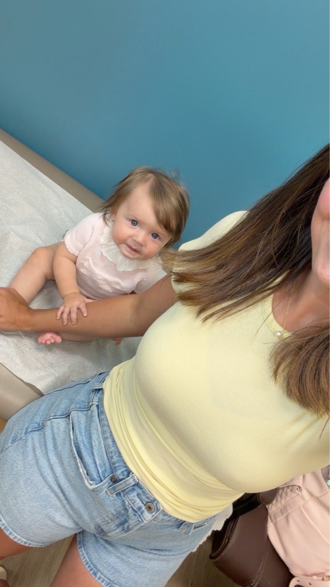 My favorite basic top + denim mom shorts!

#LTKootd #LTKmomlife #LTKSaleAlert