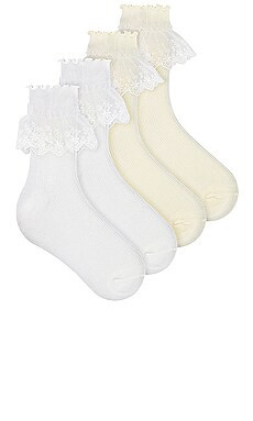 Casa Clara Portugal Sock Set in Cloud & Champagne from Revolve.com | Revolve Clothing (Global)