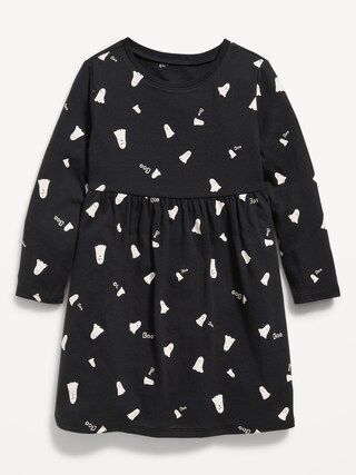 Fit &amp; Flare Printed Jersey Dress for Toddler Girls | Old Navy (US)