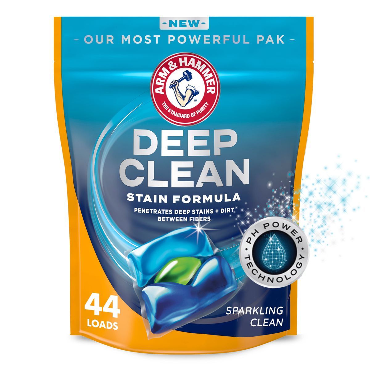 Arm & Hammer Deep Clean Stain Unit Dose Detergent - 44ct | Target