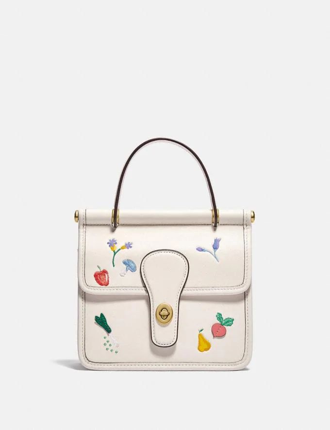 Willis Top Handle 18 With Garden Embroidery | Coach (US)