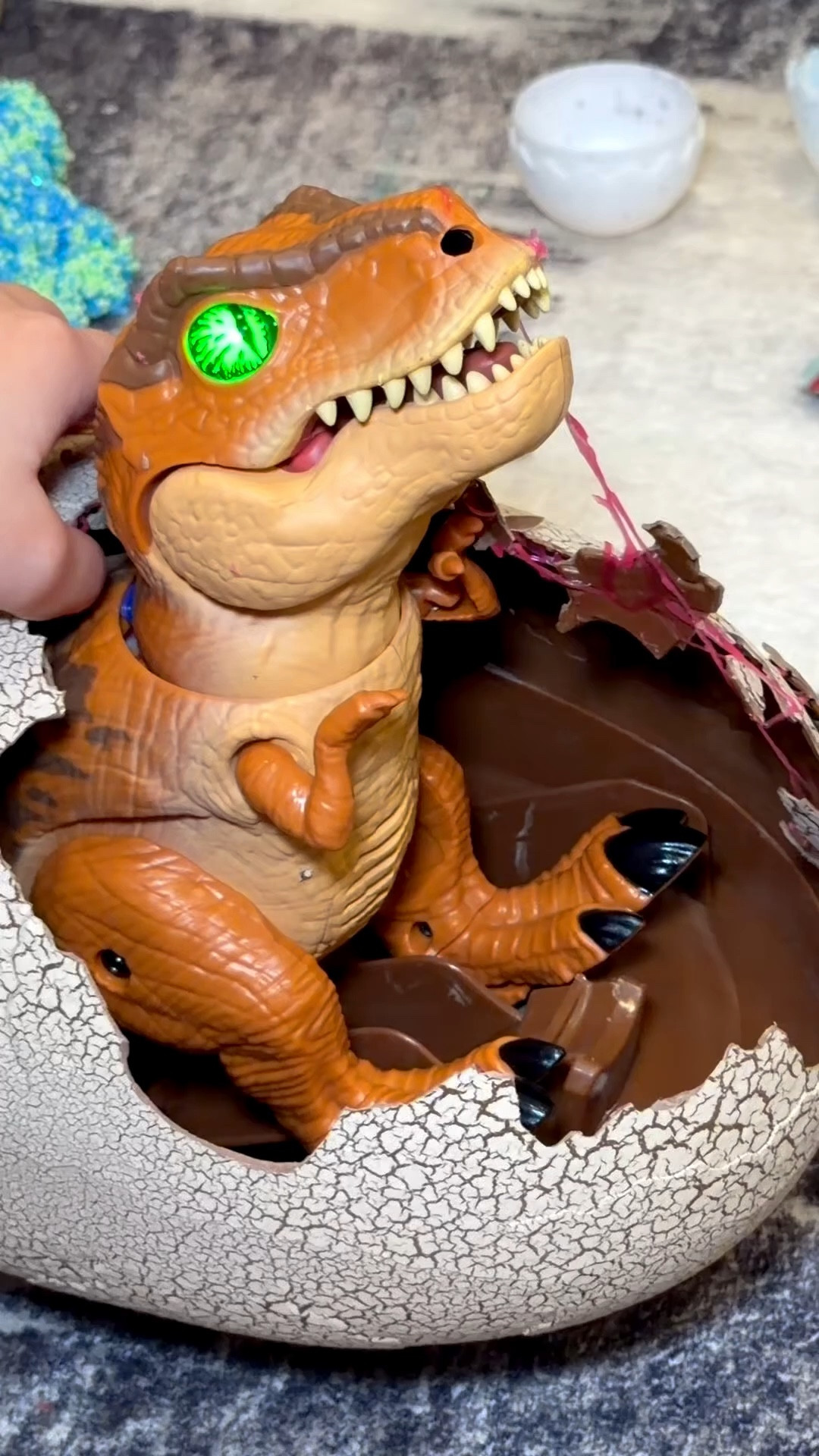 Top toy winner in house house. The coolest thing…hatches by itself for the most part - Roars - Sits + bends to be pet or fed - dances - eye color lets you know his mood. 
PEAK toy for a dinosaur special interest 🤌🏼

#hatchingdino #dinosaurtoys #jurassicworld #dinos #Toptoy#LTKGiftGuide

#LTKKids #LTKSaleAlert