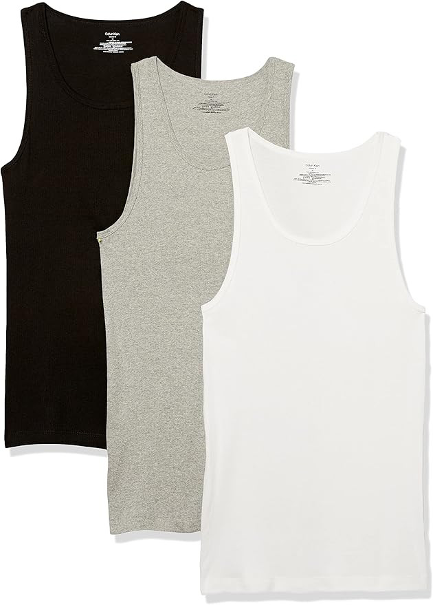 Calvin Klein underwear Men's Cotton Classic 3-Pack Tank | Amazon (US)