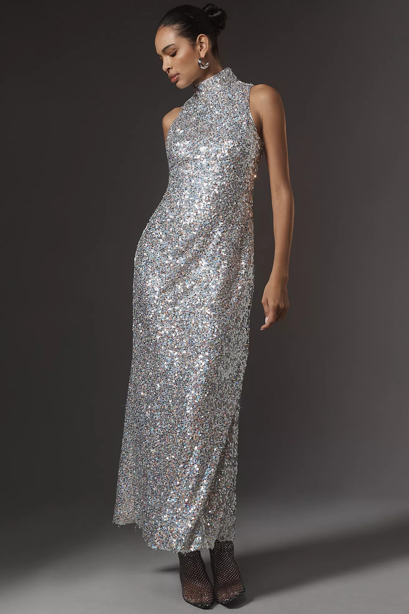 SIMONMILLER Sculpty Sleeveless Sequin Maxi Dress | Anthropologie (US)