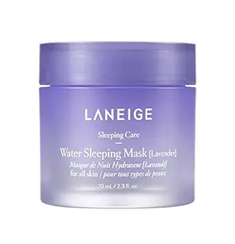 LANEIGE Water Sleeping Mask Lavender Overnight Gel Mask, Visibly Brighten, Purify, Hydration, Min... | Amazon (US)