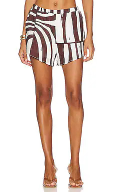 SNDYS Heather Cotton Short in Brown Print from Revolve.com | Revolve Clothing (Global)