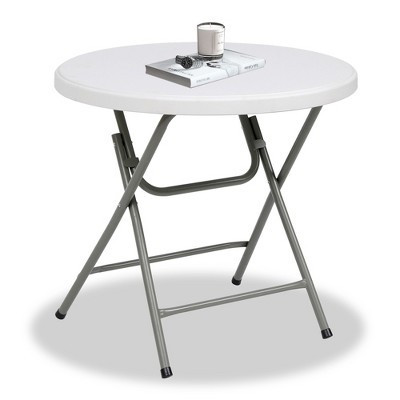 SUGIFT 32" Round Folding Table Portable Indoor Outdoor Plastic Dining Table, White | Target