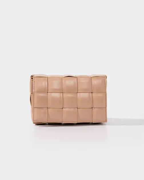 Polish Padded Woven Chain Handbag - Nude | VICI
