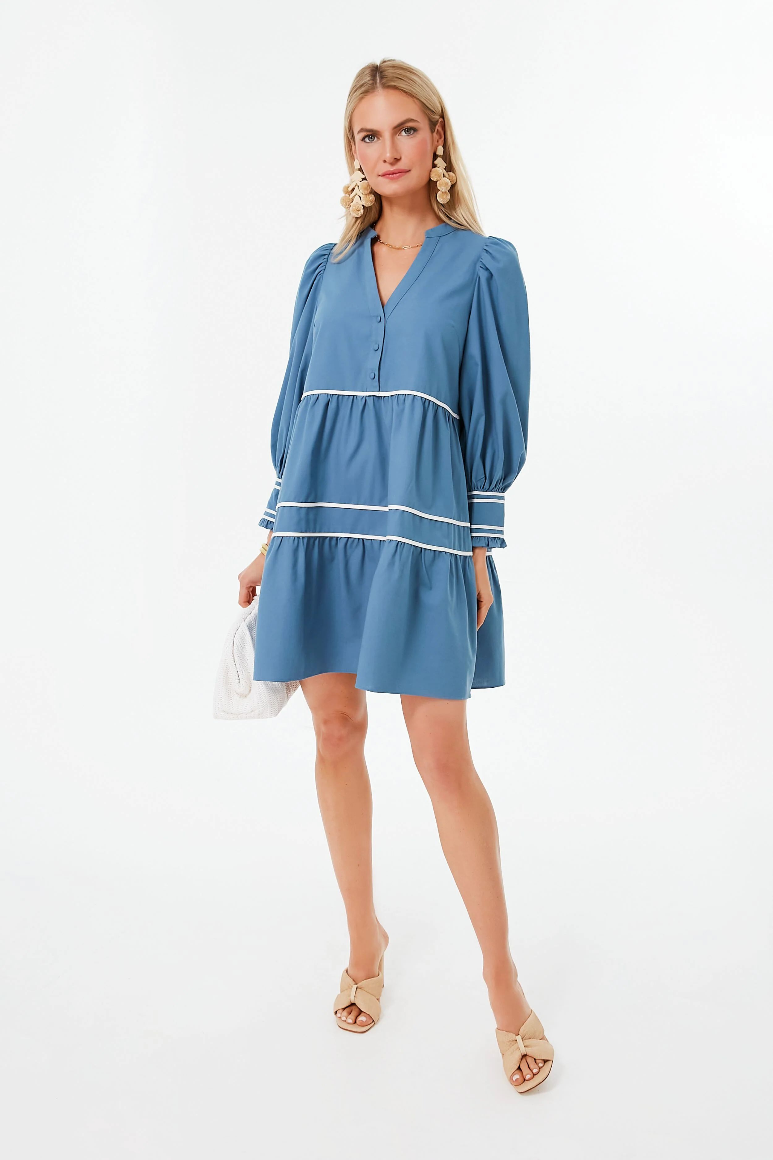 Blue Tiered Abby Dress | Tuckernuck (US)