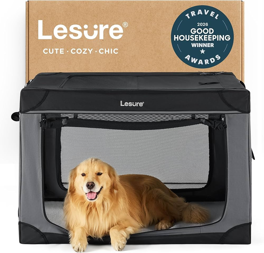 Lesure Shown on TODAY Show Soft Collapsible Dog Crate - 42 Inch Portable Travel Crate for Extra L... | Amazon (US)