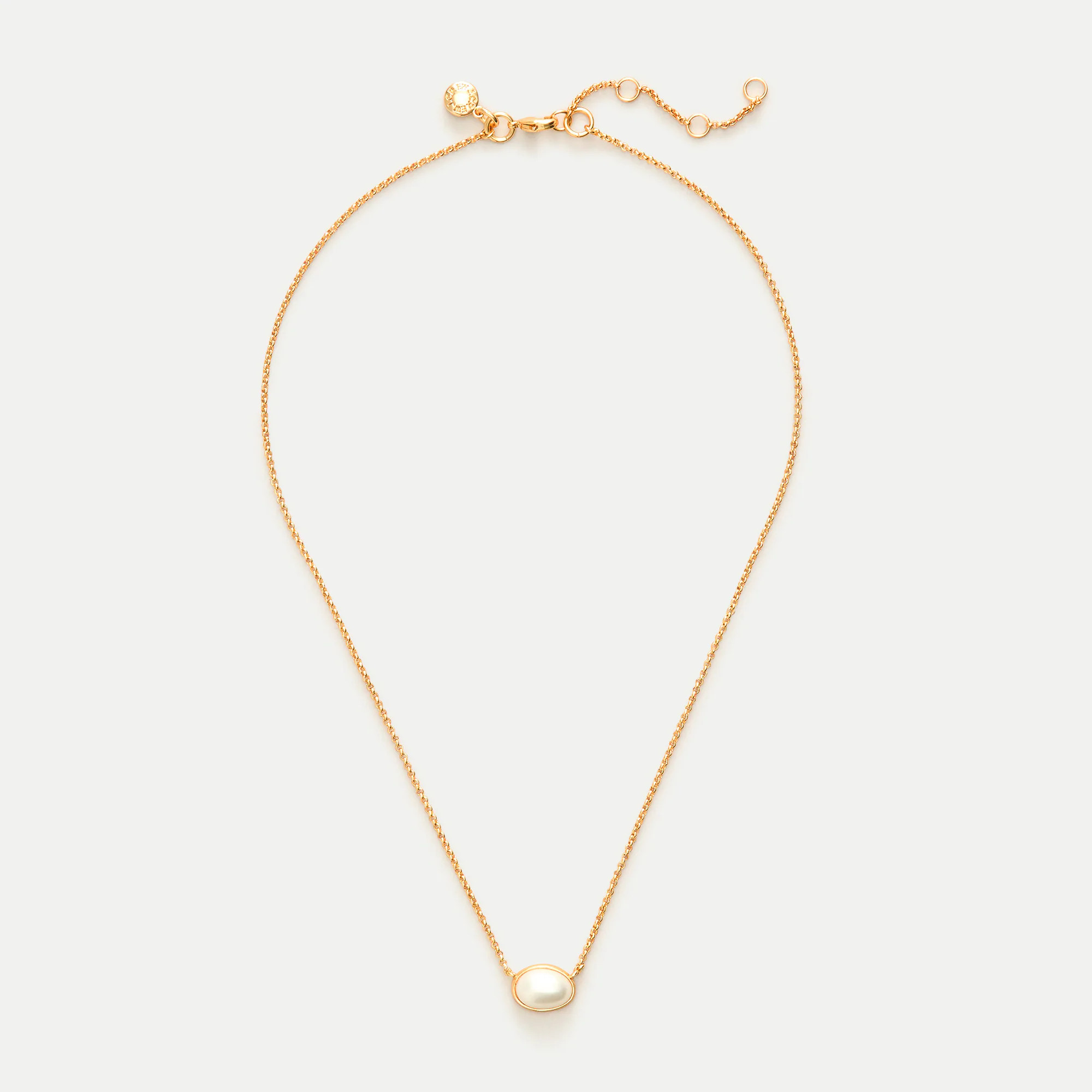 Inset pearl pendant necklace | J. Crew US