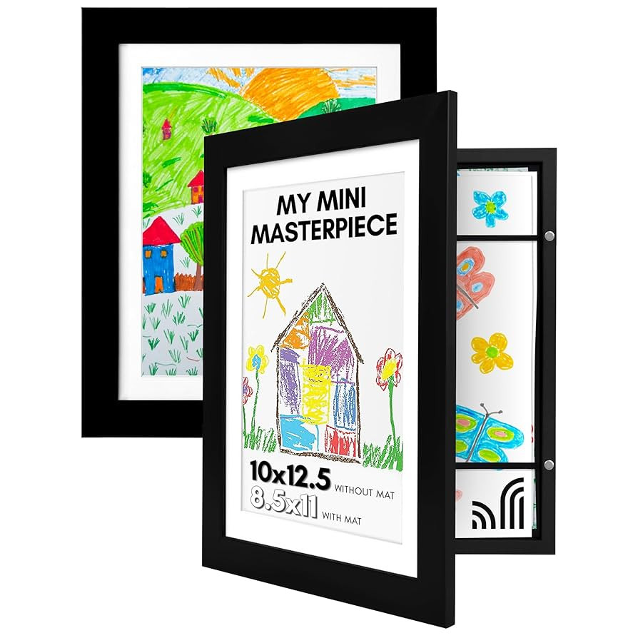 Americanflat 10x12.5 Kids Art Frame - Front Loading Picture Frame - Set of 2 - Use as 8.5x11 Fram... | Amazon (US)