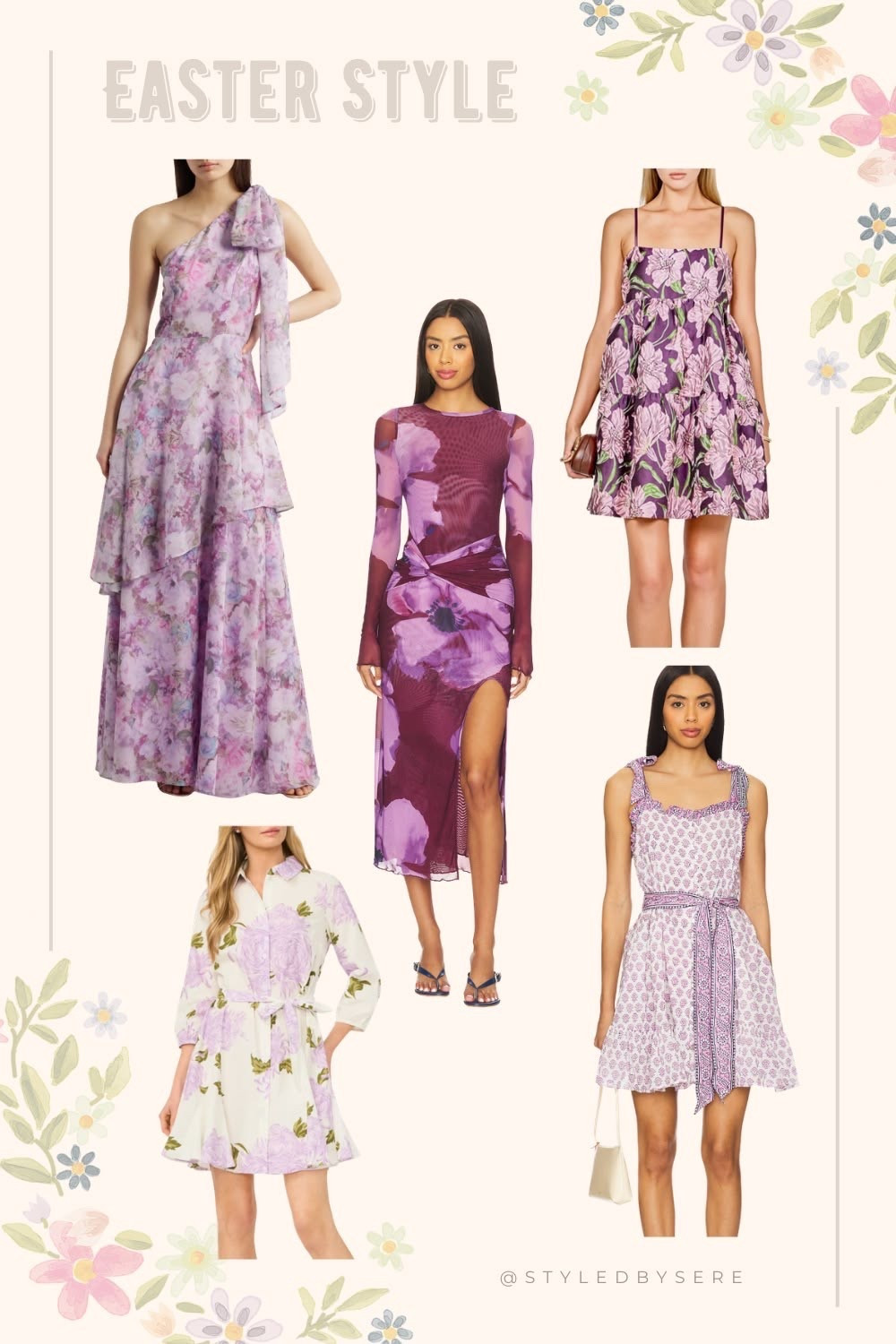 Easter Dress: Amethyst & Amaranth 

Pantone’s spring/summer purples—amethyst orchid and amaranth—bring a beautifully modern energy to Easter palettes. Amethyst orchid feels light and uplifting, with a soft, floral brightness that mirrors the season’s first blooms, while amaranth adds depth with its richer, more romantic tone. Together, they strike a perfect balance between freshness and sophistication, offering a vibrant alternative to traditional pastels while still capturing the spirit of spring renewal.

#LTKWedding #LTKootd