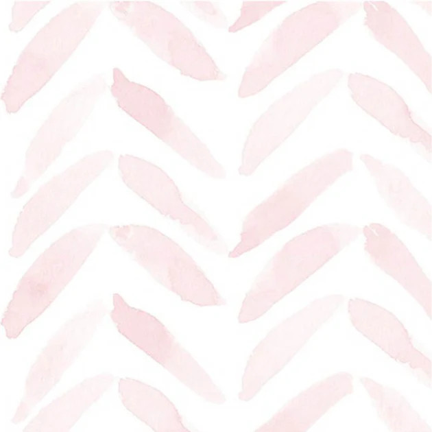 Parker Chevron Bermuda Pink Wallpaper | Cailini Coastal