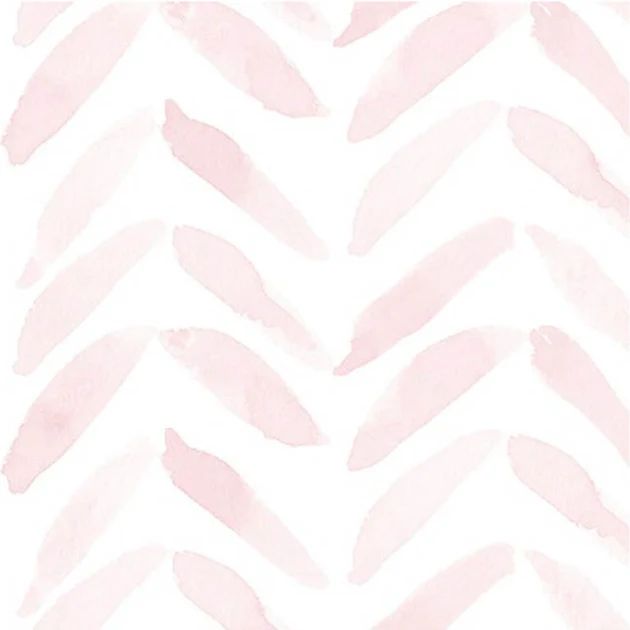 Parker Chevron Bermuda Pink Wallpaper | Cailini Coastal