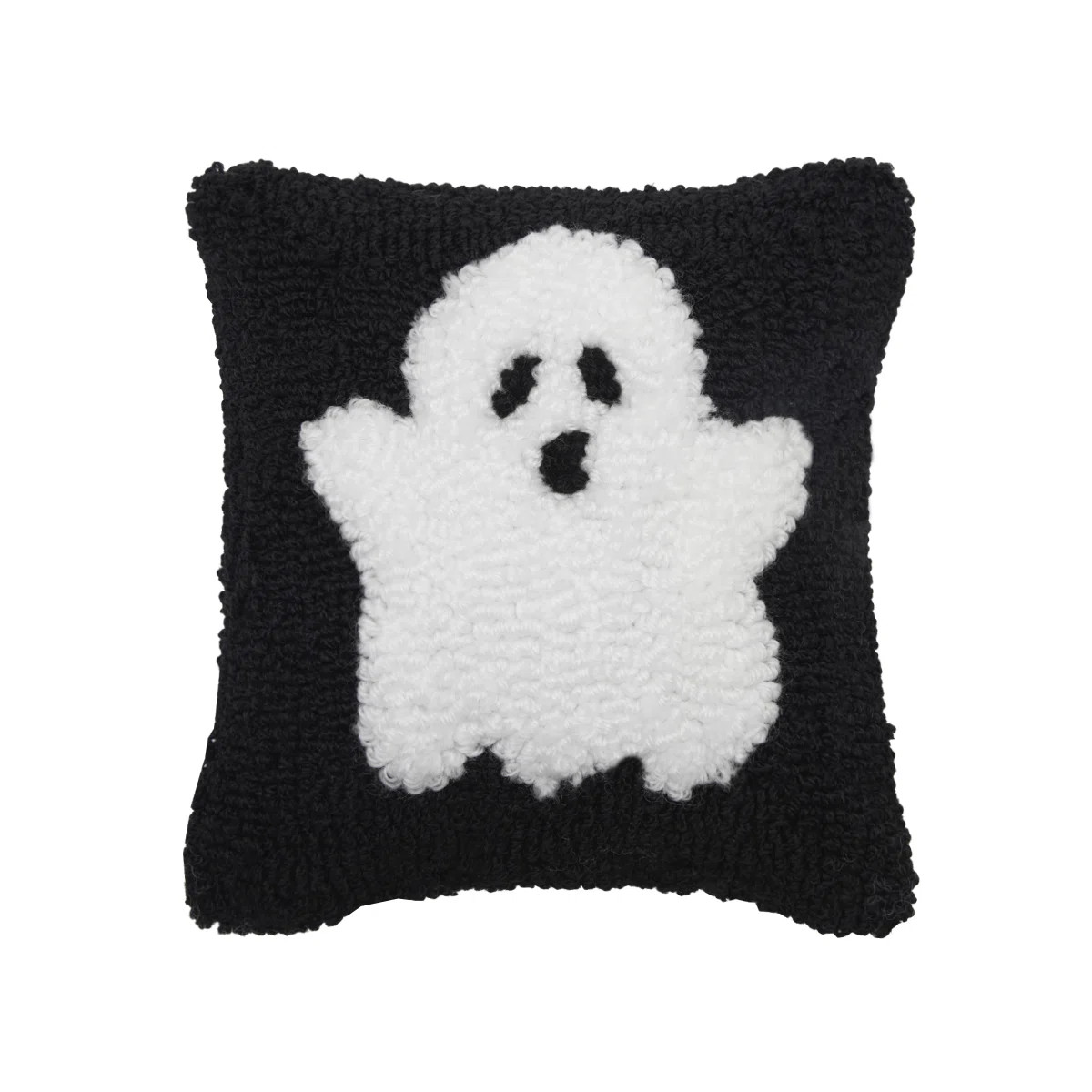 8" x 8" Mini Ghost Hooked Throw Pillow | Wayfair North America