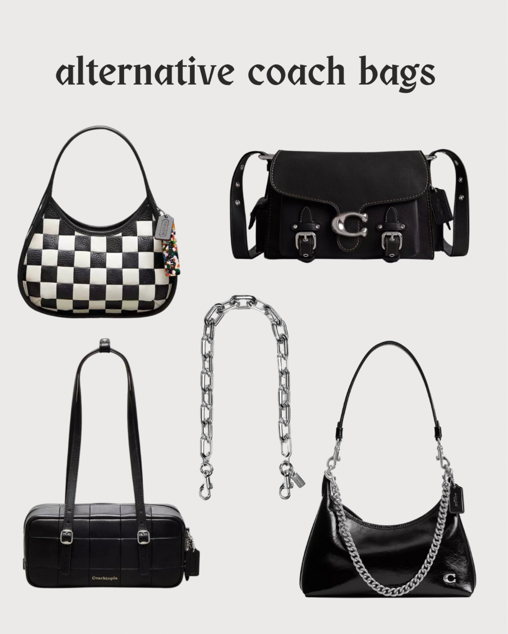 Alternative, black/silver coach bags for all my older emo girls out there 🖤

#LTKItBag #LTKStyleTip #LTKGiftGuide