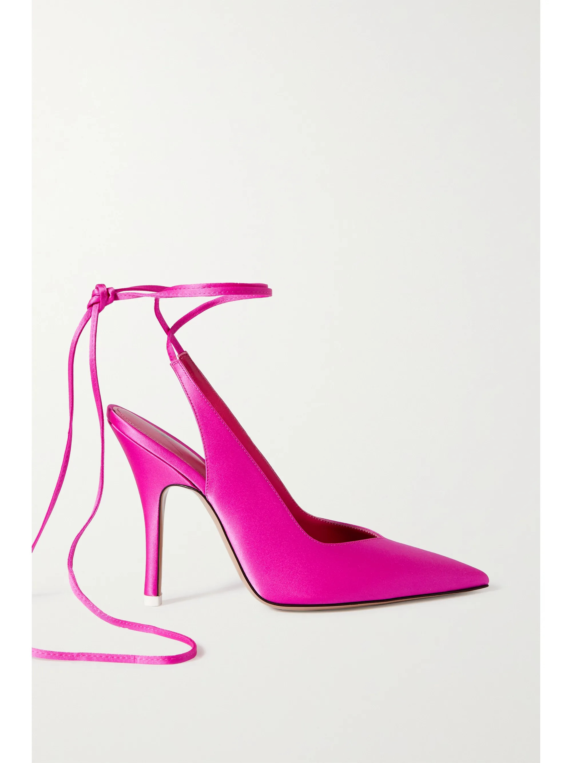 Fuchsia Venus satin pumps | The Attico | NET-A-PORTER | NET-A-PORTER (UK & EU)