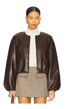 BLANKNYC Cropped Leather Bomber in Grand Slam from Revolve.com | Revolve Clothing (Global)