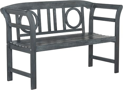 SAFAVIEH PAT6743A Outdoor Collection Moorpark 2 Seat Bench | Amazon (US)