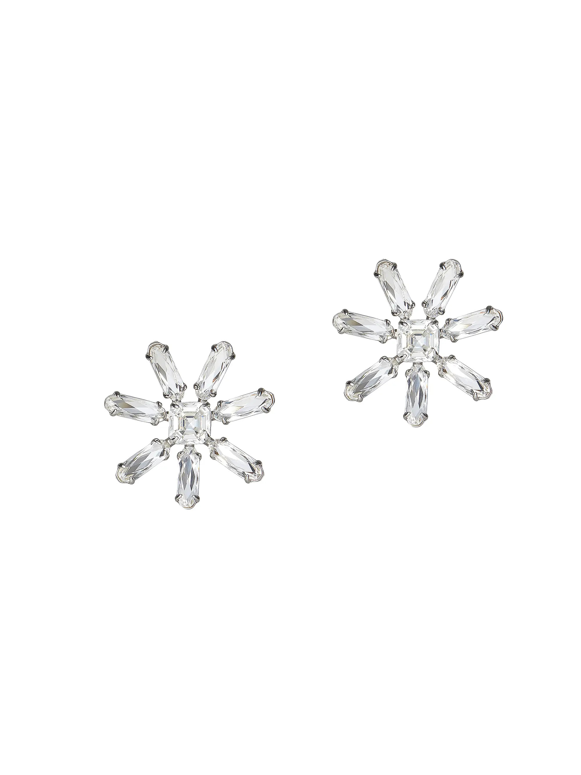 Lele Sadoughi Silvertone &amp; Glass Crystal Daisy Earrings | Saks Fifth Avenue | Saks Fifth Avenue