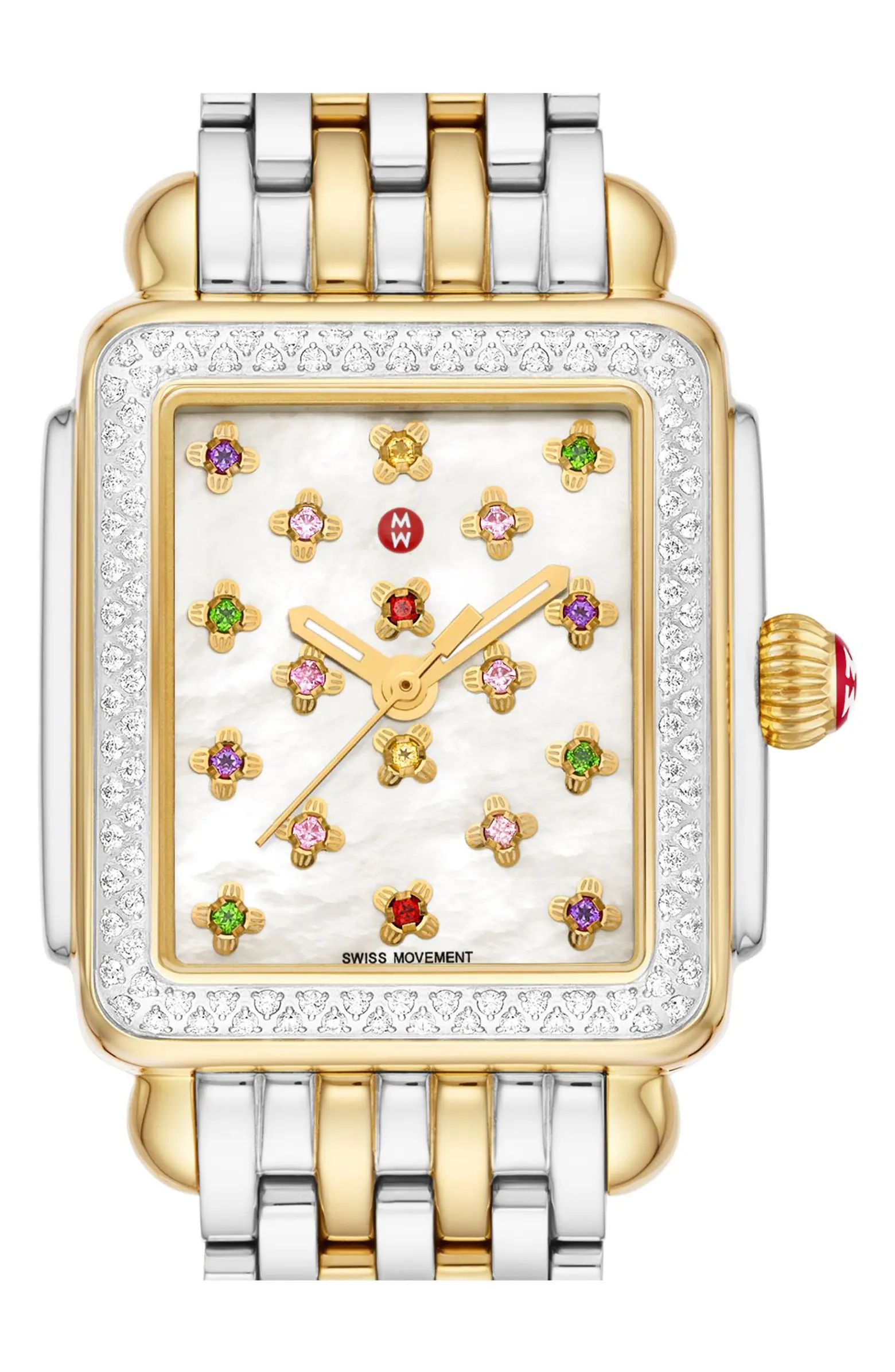 Deco Mid Fleur Diamond Special Edition Bracelet Watch, 29mm x 31mm | Nordstrom