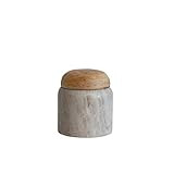 Creative Co-Op Modern Marble Wood Lid, Natural Canister | Amazon (US)