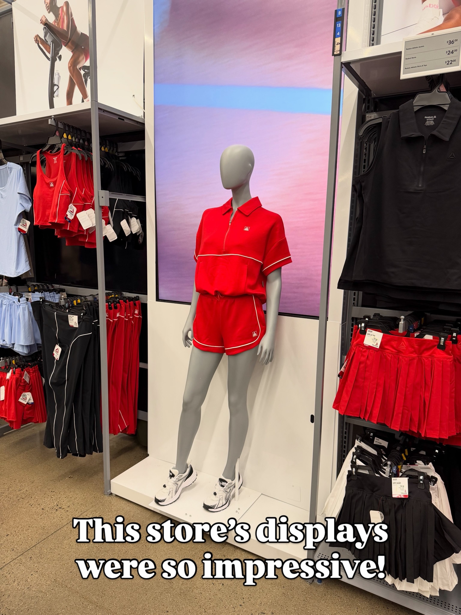 Reebok display at Walmart in Clarion, PA. #walmartfashion