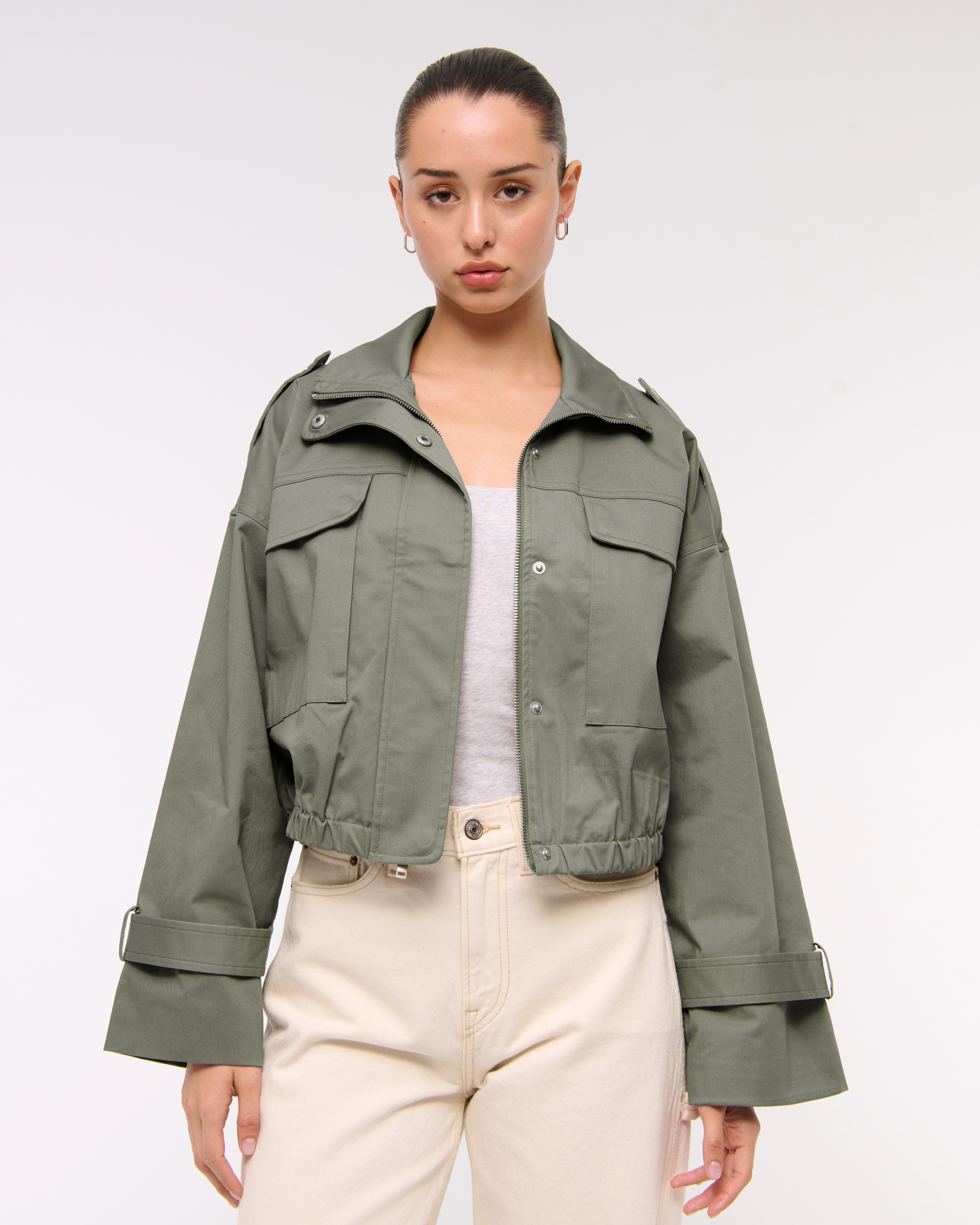 Lightweight Cinched Utility Jacket | Abercrombie & Fitch (US)