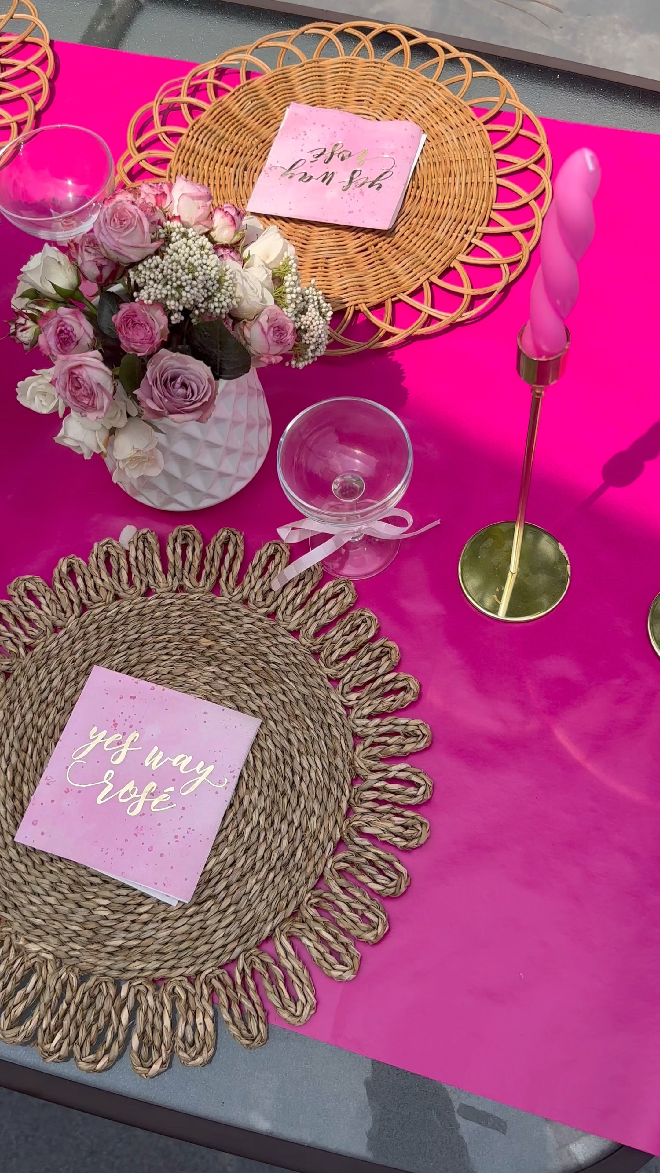 Roses and Rosé party theme 