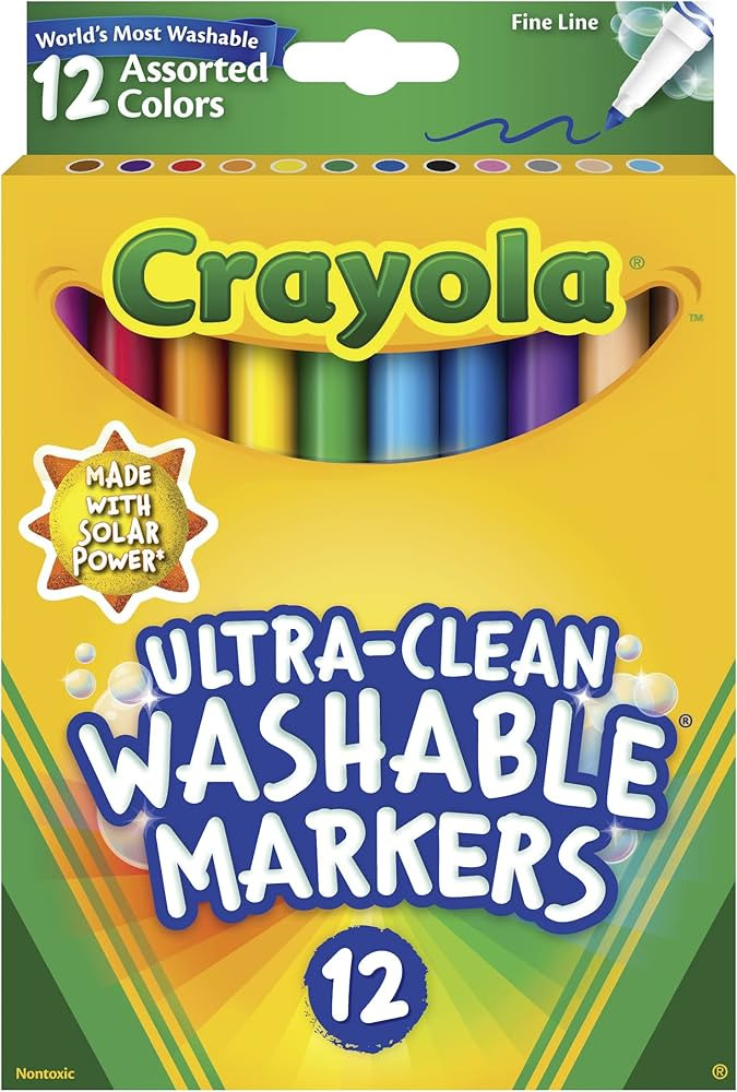 Crayola Fine Line Markers, Washable Markers, 12 Count | Amazon (US)